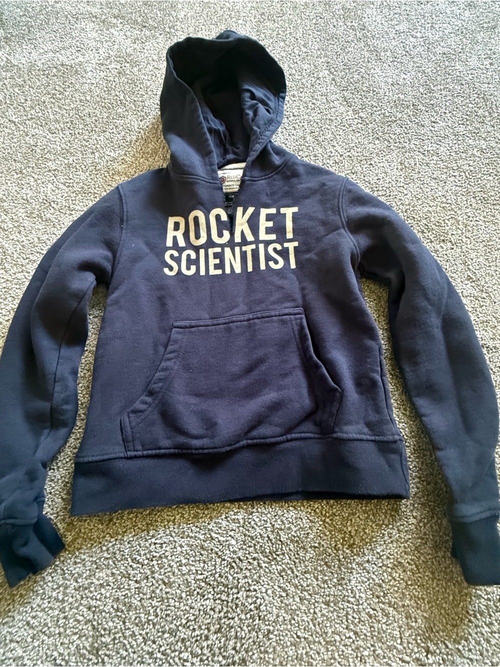 Source Unknown Navy Hoodie with "Rocket Scientist" Graphic